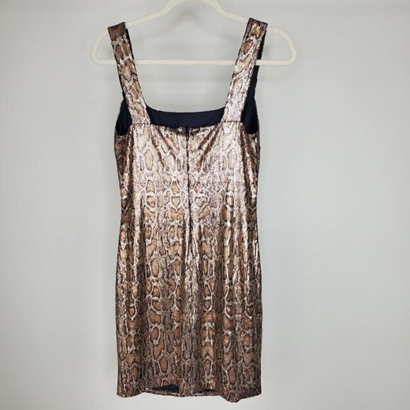 NWT L'AGENCE Auden Sequin Snake Print Bodycon Mini Dress Small - Picture 10 of 16